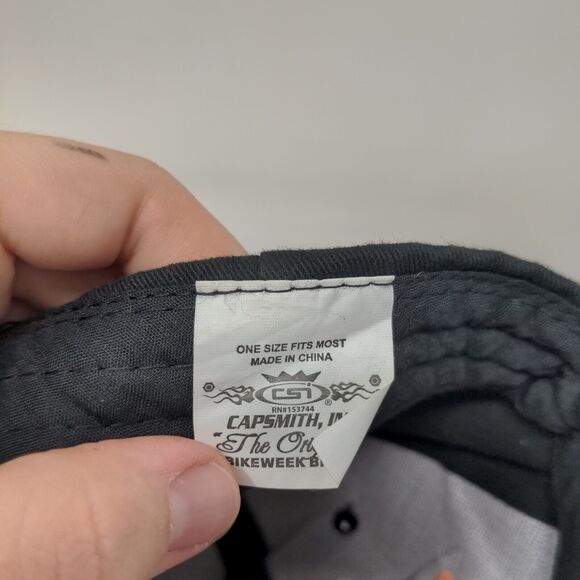 77th Annual Bike Week 2018 Strapback Hat Black OSFM Embroidered Capsmith - Picture 7 of 7